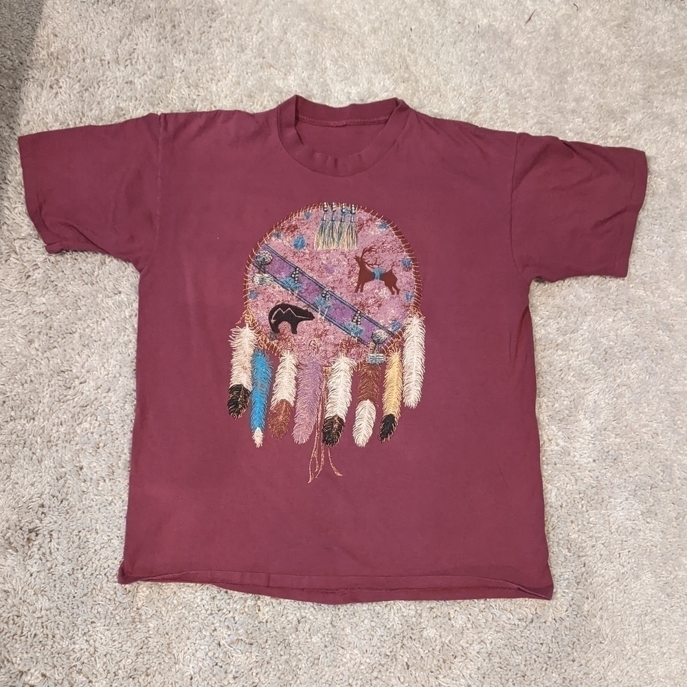 VINTAGE Single Stitch Native American Dreamcatcher T-shirt X-Large